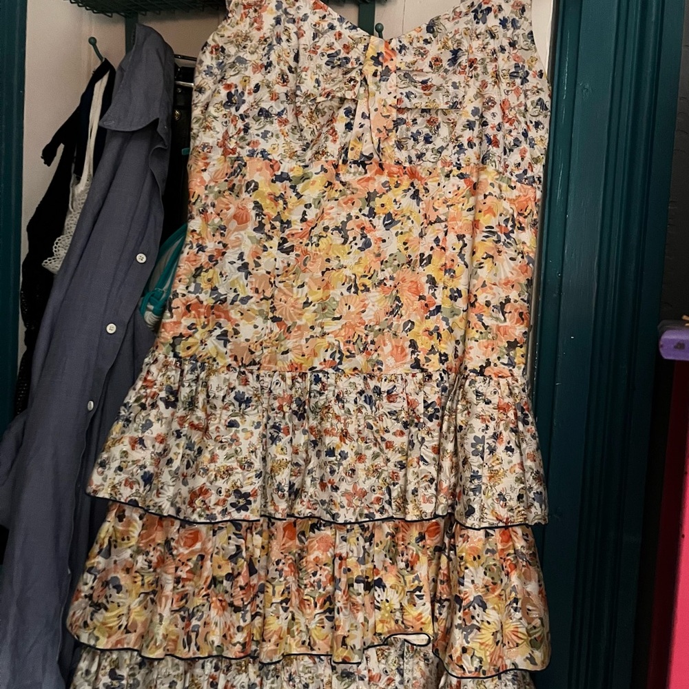 Vintage Floral Tiered Dress